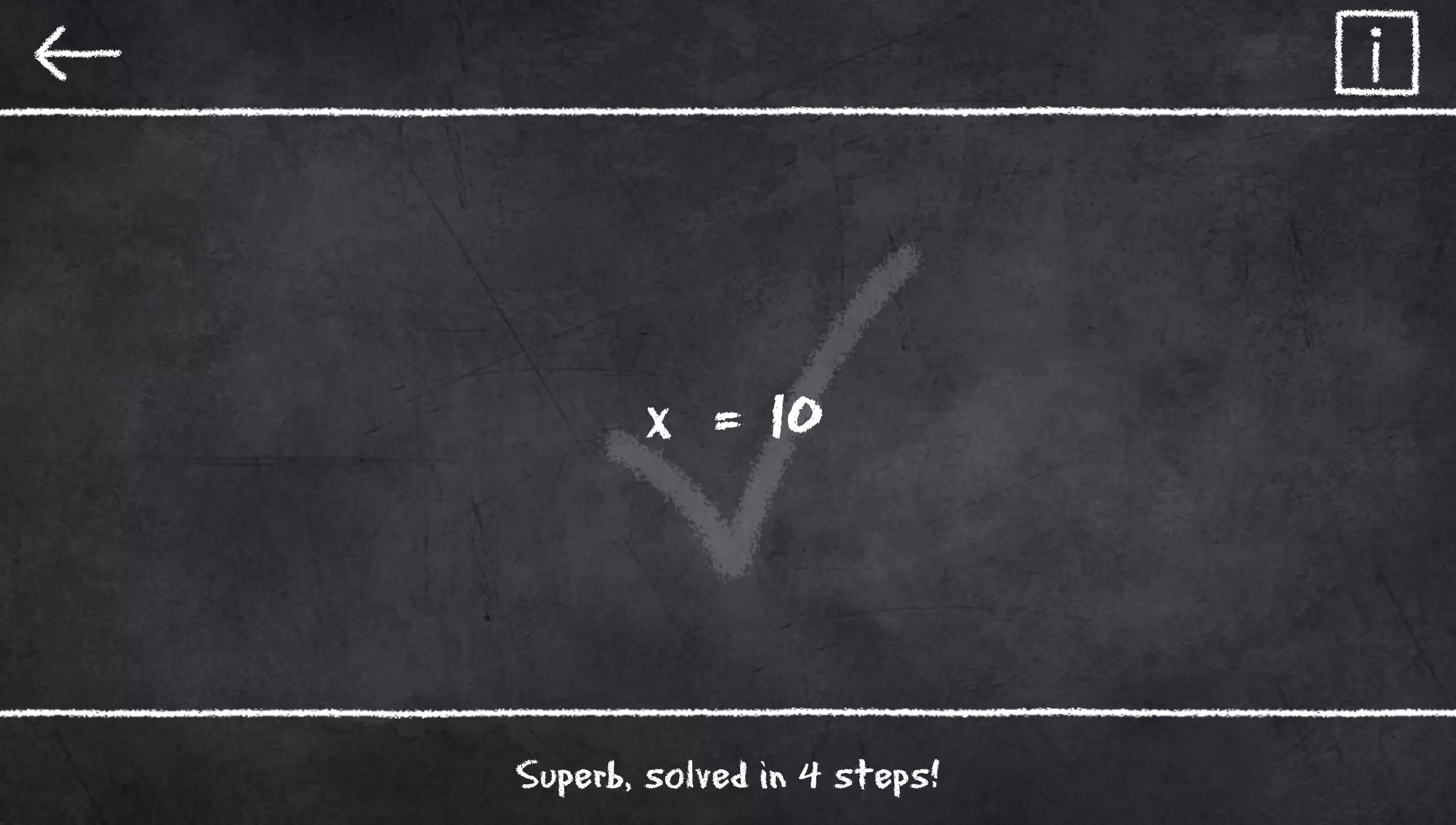 x=1: Learn to solve equations Screenshot 0