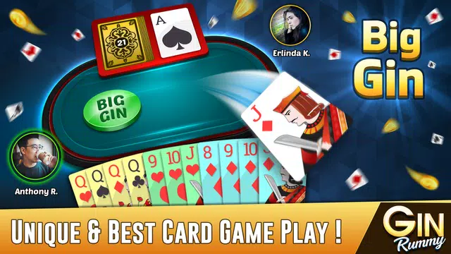 Gin Rummy Offline Card Game Zrzut ekranu 2