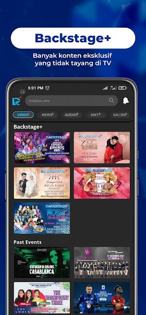 RCTI Plus App Interface Screenshot