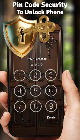 Vintage Door Lock Screen 스크린샷 1