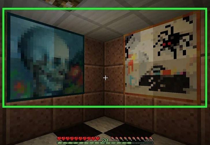 Cara menggantung lukisan di minecraft