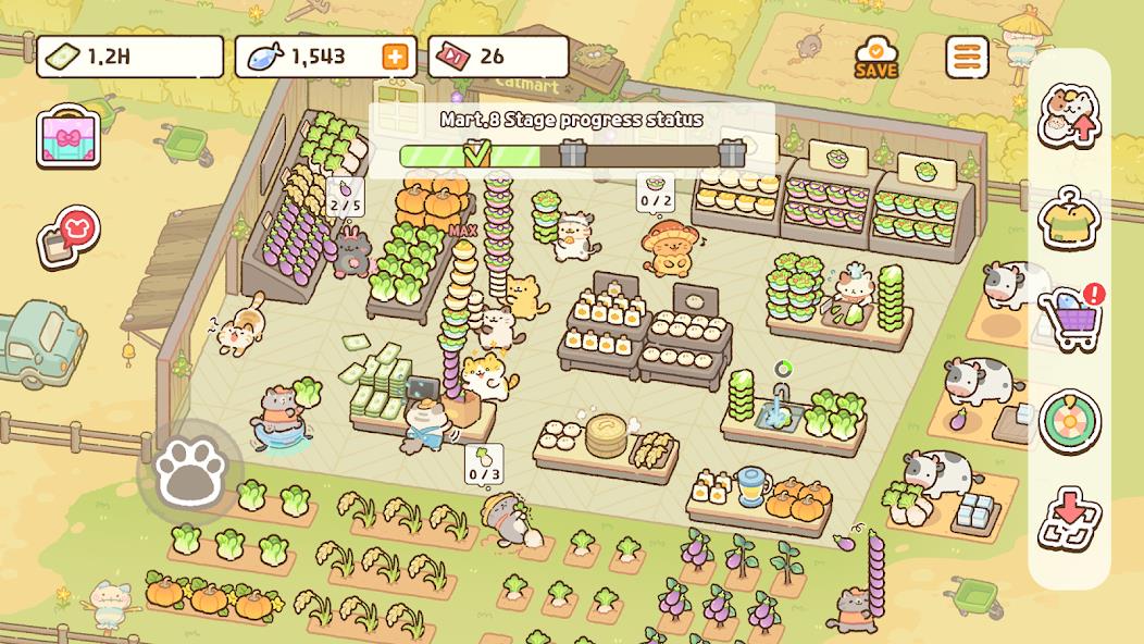 Cat Mart: Cute Grocery Shop Mod Captura de pantalla 3