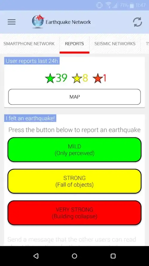 Schermata Earthquake Network PRO 3