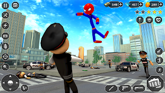 Stick Rope Hero Superhero Game 螢幕截圖 3