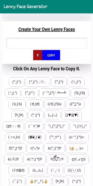 Schermata Lenny Face Generator 2