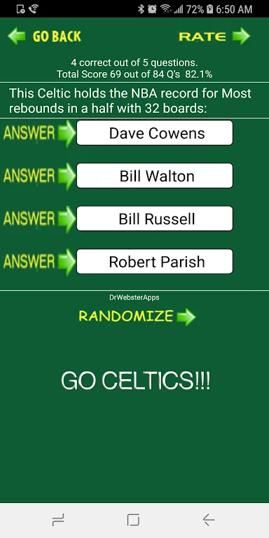 Trivia & Schedule Celtics fans Скриншот 1