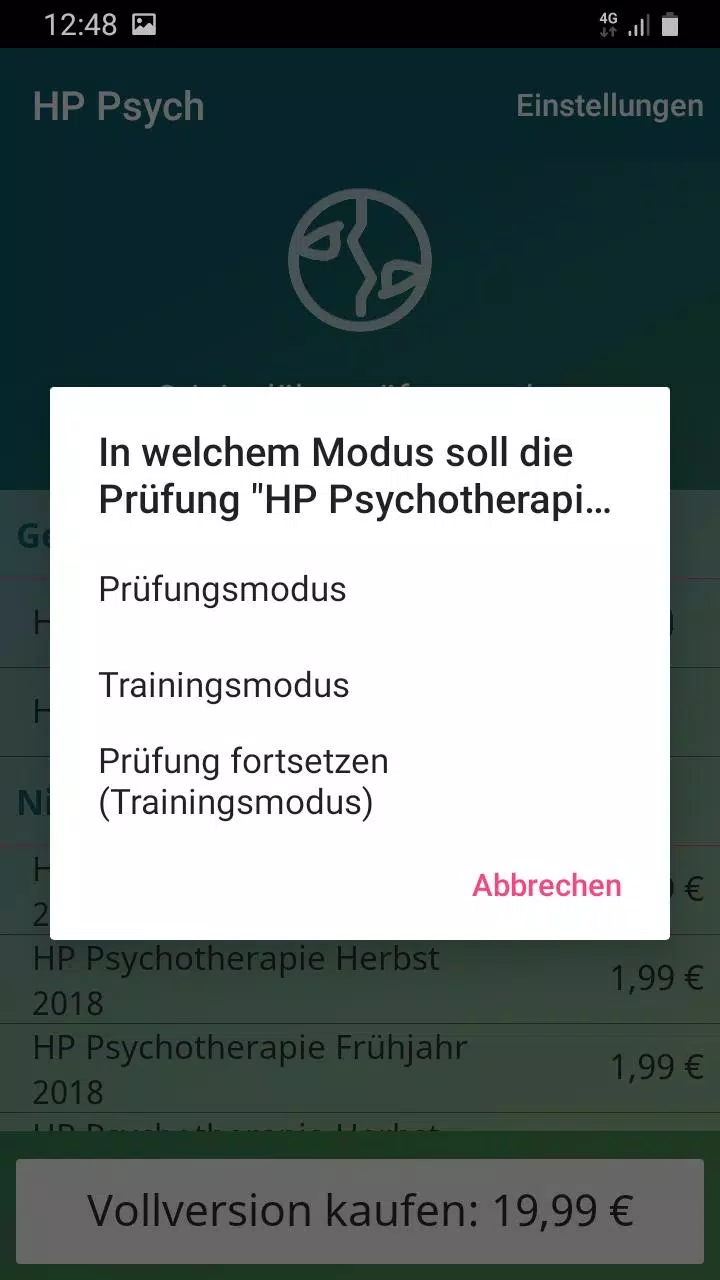 Schermata Heilpraktiker für Psychotherap 2