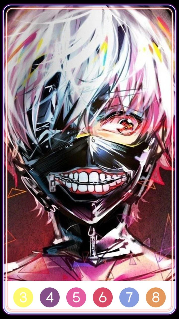 Tokyo Ghoul Paint by Number 螢幕截圖 2