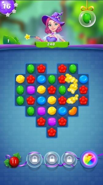 Candy Witch Match 3 Puzzle Ekran Görüntüsü 1