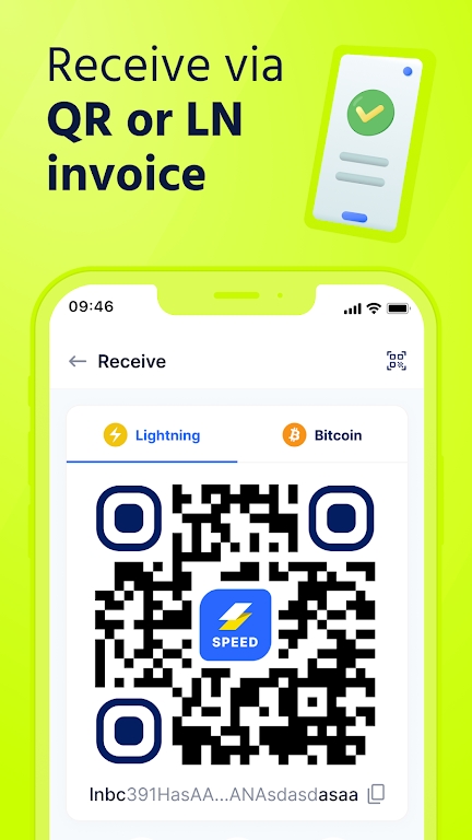 Speed Bitcoin Lightning Wallet Tangkapan skrin 3