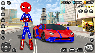 Stick Rope Hero Superhero Game ဖန်သားပြင်ဓာတ်ပုံ 0