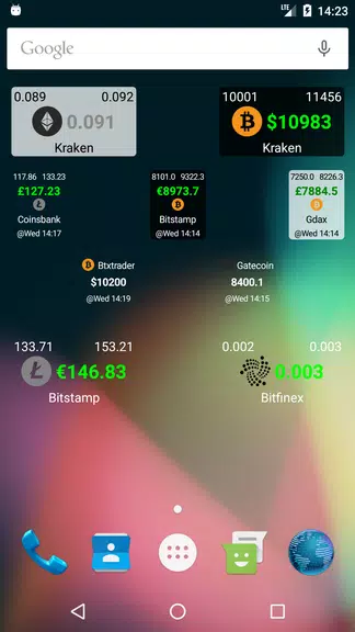 Bitcoin Ticker Widget Schermafbeelding 0