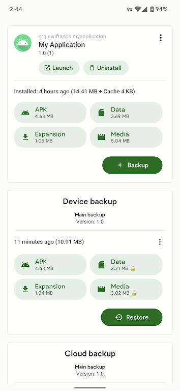 Swift Backup Tangkapan skrin 0