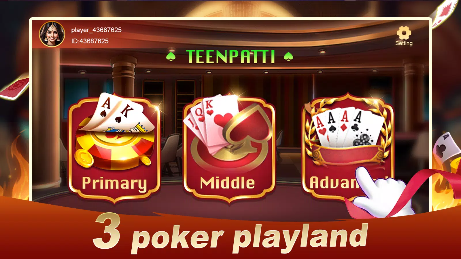 3 Poker Playland Скриншот 0