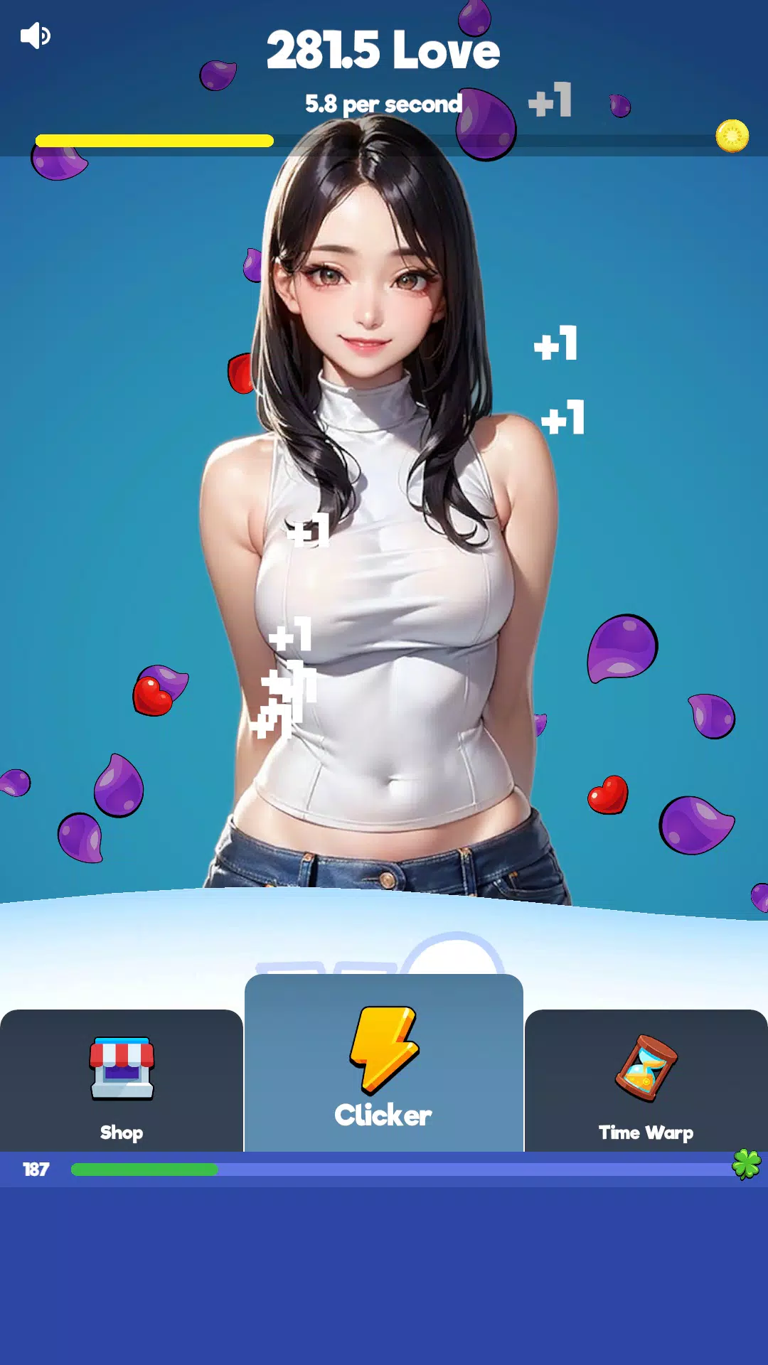 Sexy touch girls: idle clicker 螢幕截圖 0