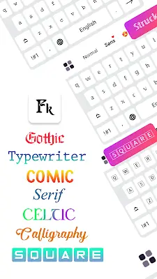 Fonts Keyboard: Şrift Sənəti ภาพหน้าจอ 0