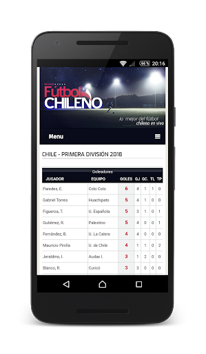 Live Chilean Soccer Zrzut ekranu 0