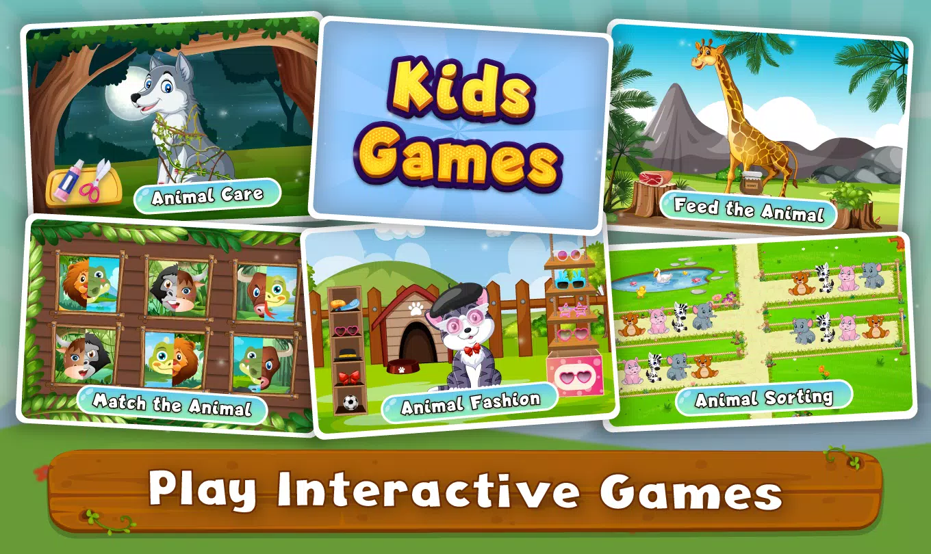 Kids Animal Sounds & Games ภาพหน้าจอ 1