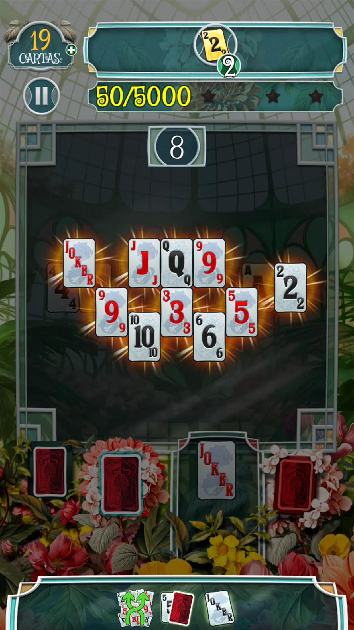 Greenhouse Solitaire TriPeaks Captura de pantalla 1