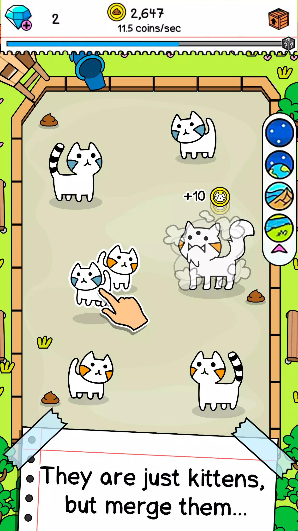 Cat Evolution: Merge Animals 螢幕截圖 0