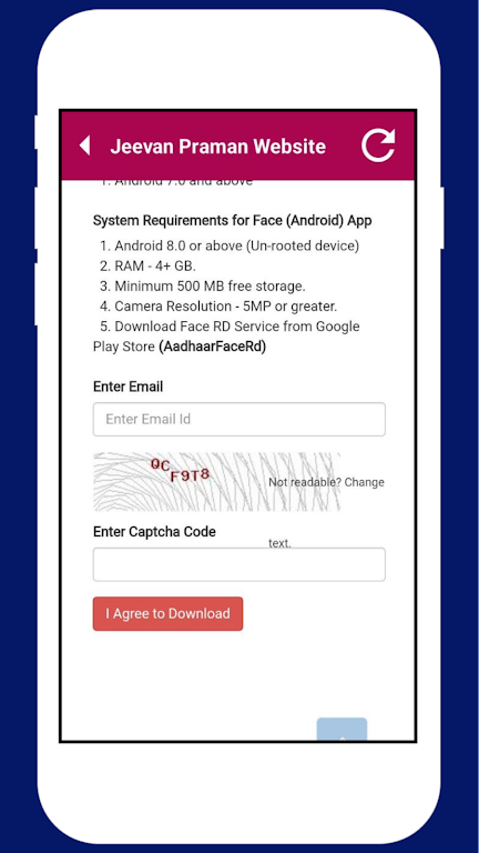 Aadhar Face Rd Authentication ဖန်သားပြင်ဓာတ်ပုံ 0