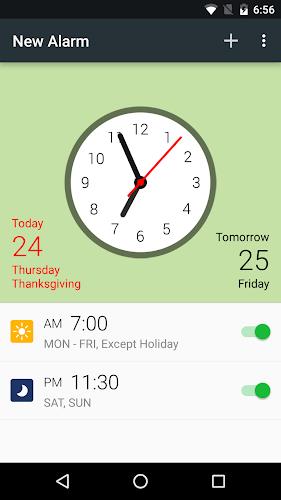 Alarm: Clock with Holidays Ảnh chụp màn hình 0