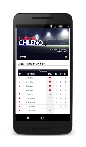 Live Chilean Soccer Zrzut ekranu 1