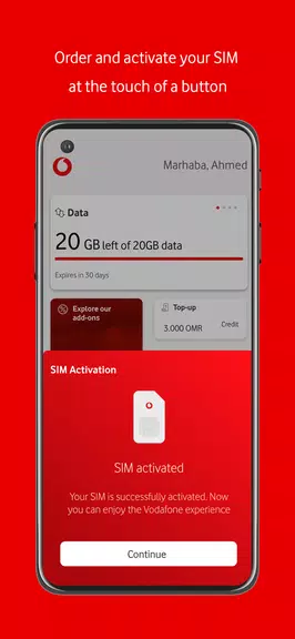 Schermata My Vodafone Oman 3