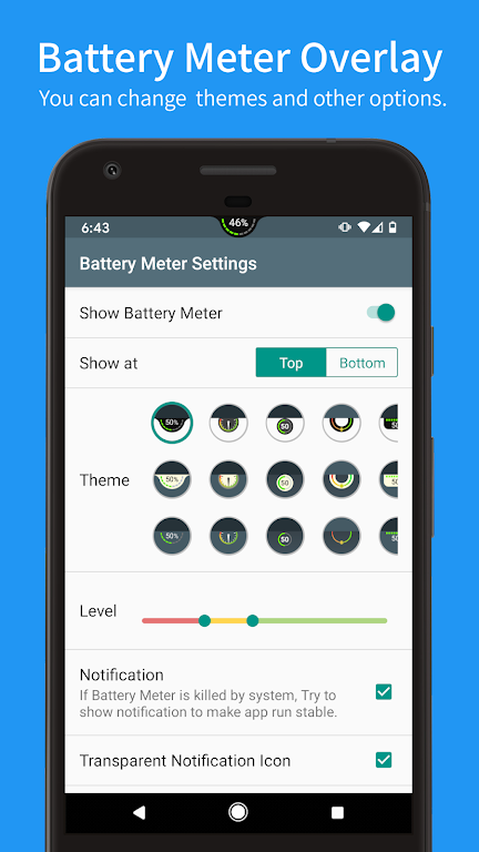 Battery Meter Overlay ဖန်သားပြင်ဓာတ်ပုံ 1