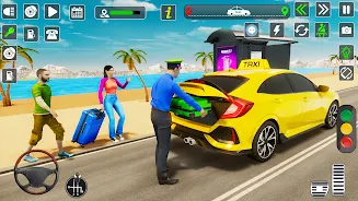 Taxi Driver Cab Car Driving 3D Schermafbeelding 0