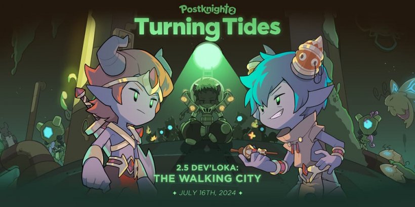 Epica storia di Postknight 2 \ 'per continuare con l'imminente aggiornamento che esplora Dev \' Loka: The Walking City