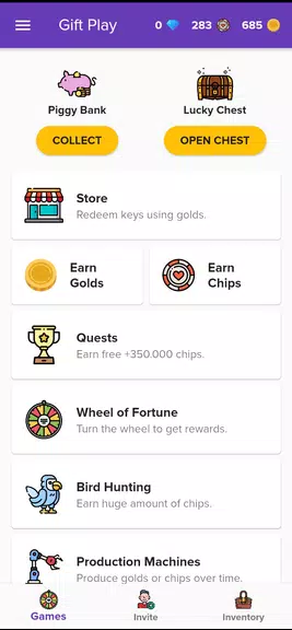 Gift Play - Earn Game Codes ဖန်သားပြင်ဓာတ်ပုံ 0