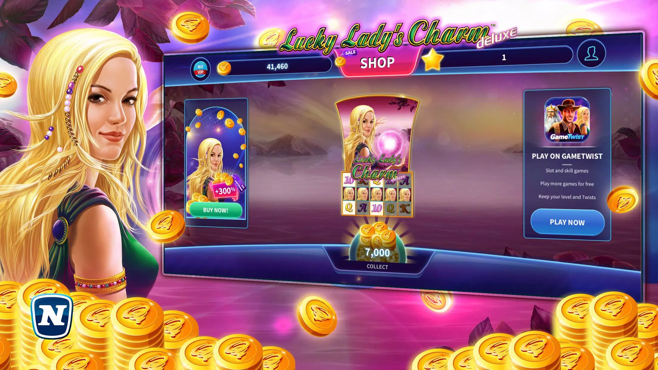 Lucky Lady's Charm Deluxe Slot 螢幕截圖 1