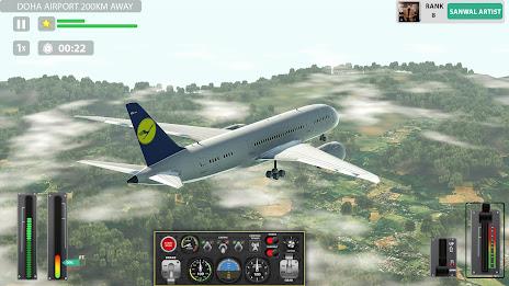 Fly Airplane flight simulator Tangkapan skrin 1