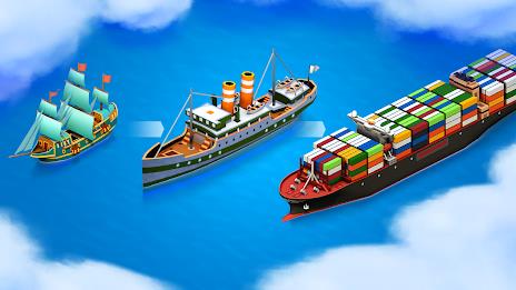 Sea Port: Cargo Boat Tycoon Ảnh chụp màn hình 1