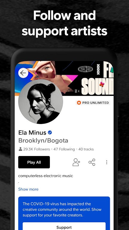SoundCloud: Play Music & Songs Mod ภาพหน้าจอ 1