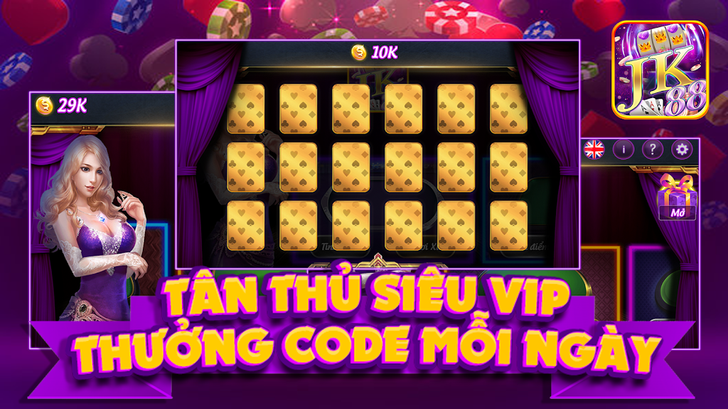 JK88 Game Bai No Hu Captura de tela 1