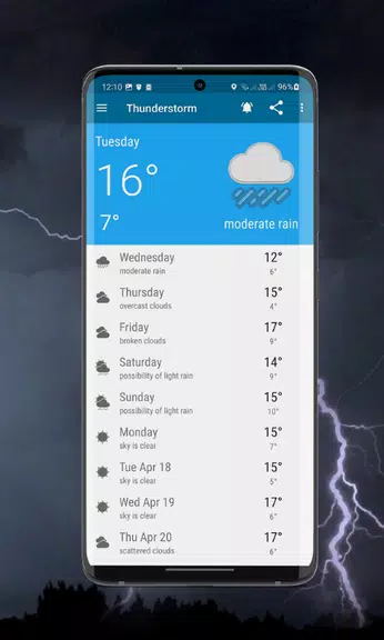 Thunderstorm- weather warnings 螢幕截圖 3