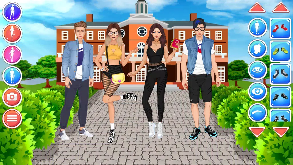 男子高生と女子高生ドレスアップゲーム スクリーンショット 1