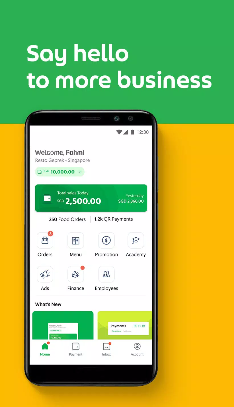GrabMerchant ภาพหน้าจอ 0