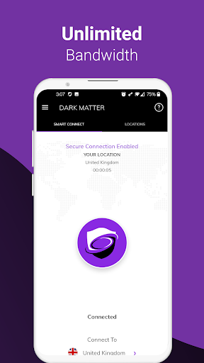 Schermata DarkMatter VPN 2