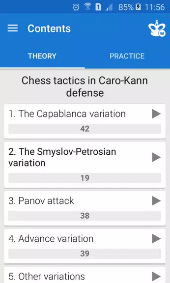 Chess Tactics in Caro-Kann スクリーンショット 1