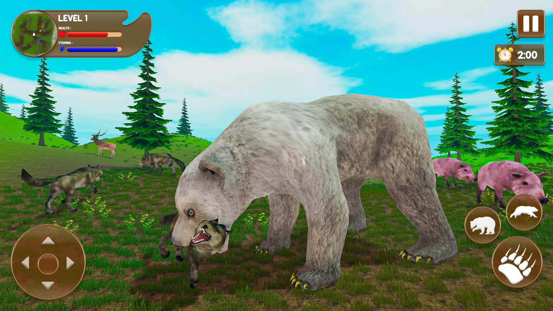 Bear Games: Bear Simulator 3D 螢幕截圖 2