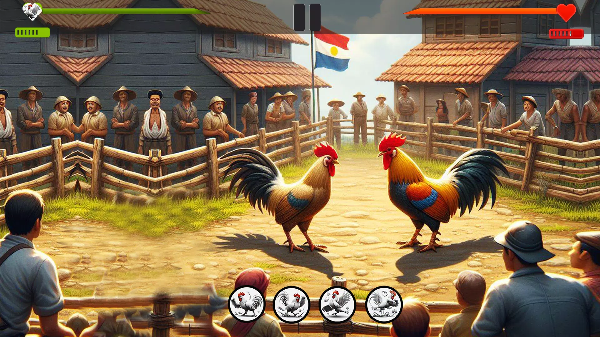 Farm Rooster Fighting Chicks 1 スクリーンショット 2