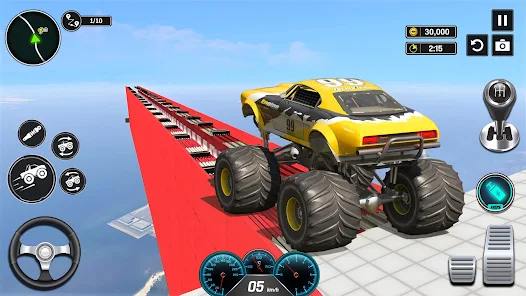 Monster Truck Mega Ramp - Extreme Stunts GT Racing Schermafbeelding 2