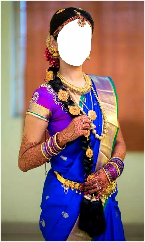 South Indian Women Saree Photo Capture d'écran 2