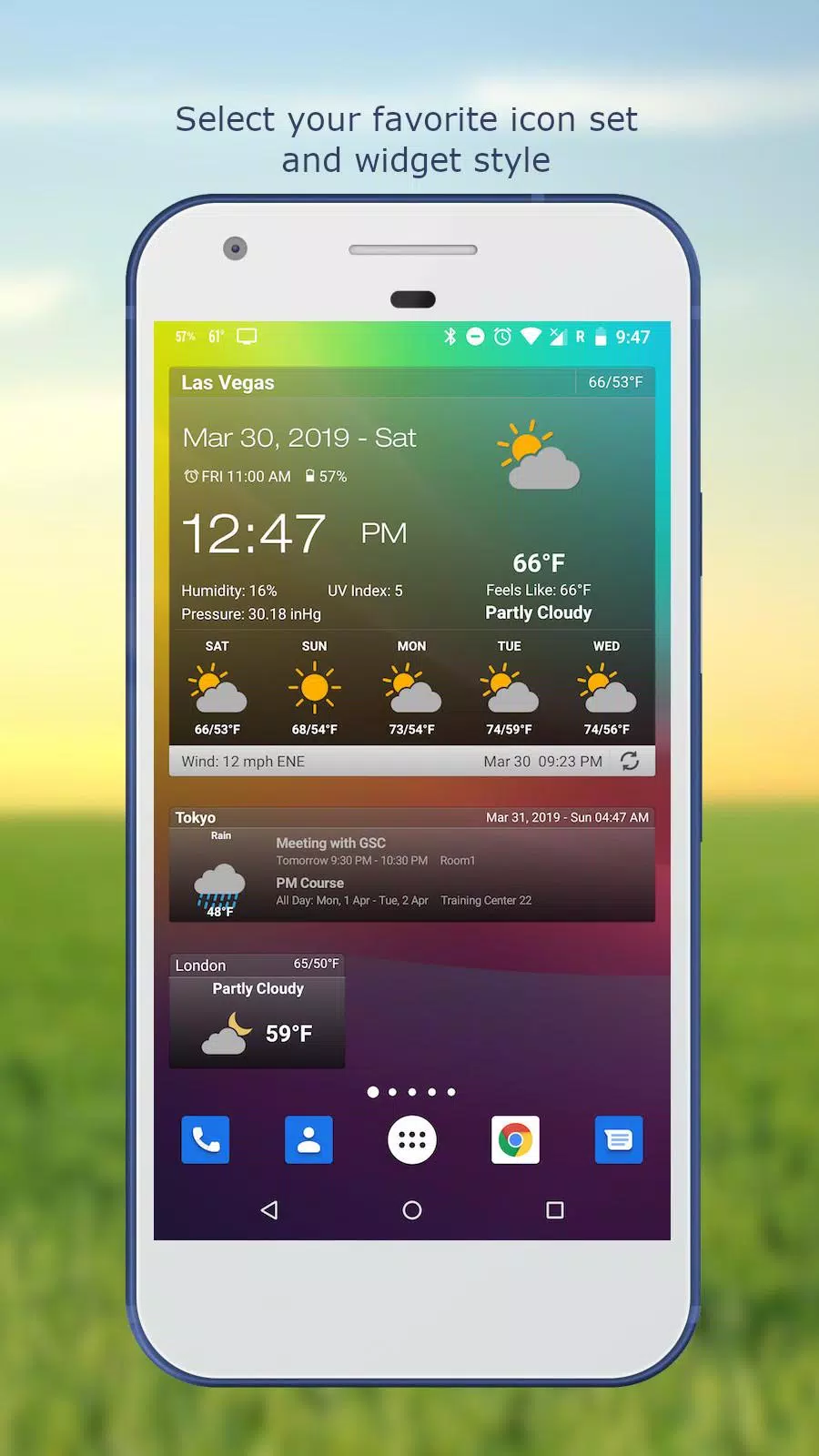 Weather & Clock Widget スクリーンショット 1