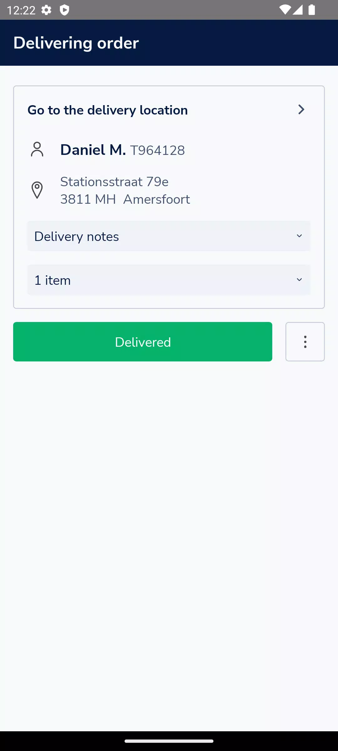 Schermata Deliverect for Couriers 1