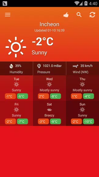Weather South Korea Tangkapan skrin 2