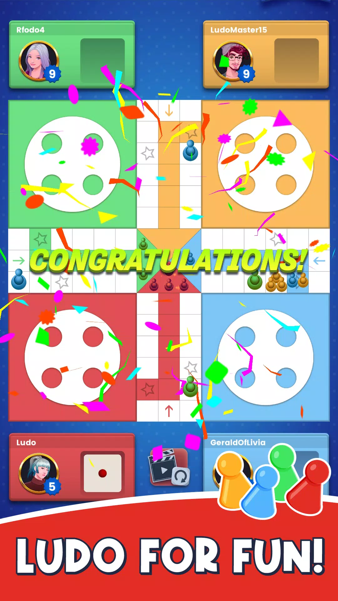 Ludo - Offline Board Game 螢幕截圖 1